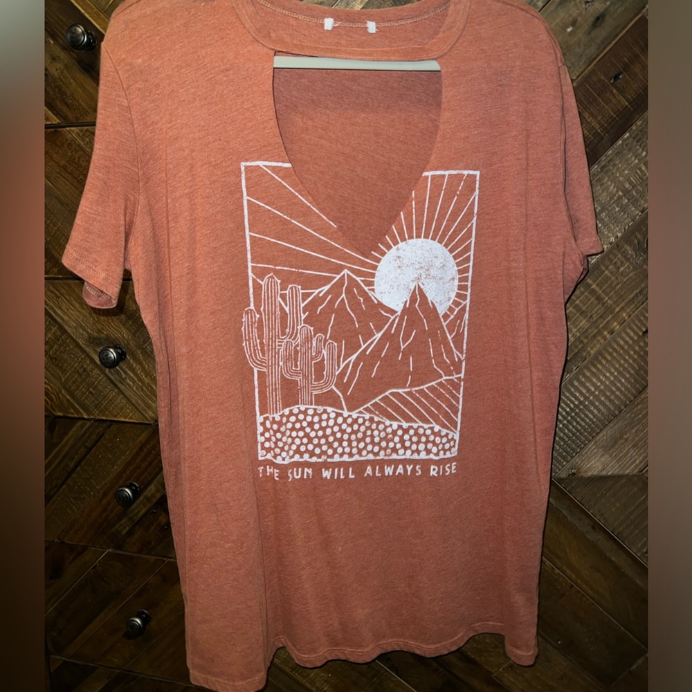 Maurices Orange Cut-Out Top